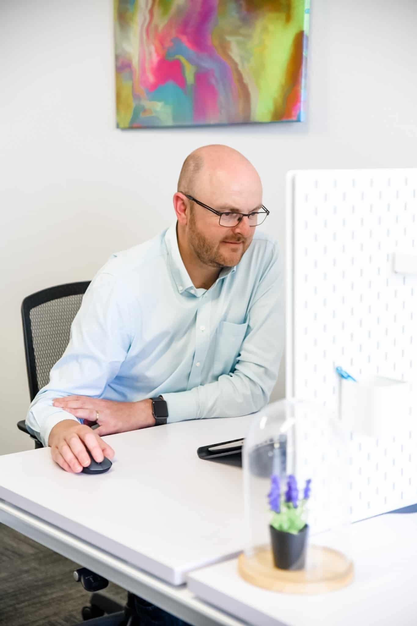 Coworking Australia working at desk Coworking Australia working at desk