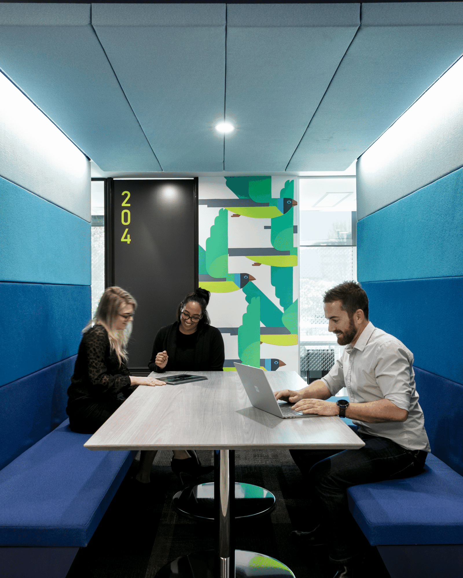 Coworking Booth with people