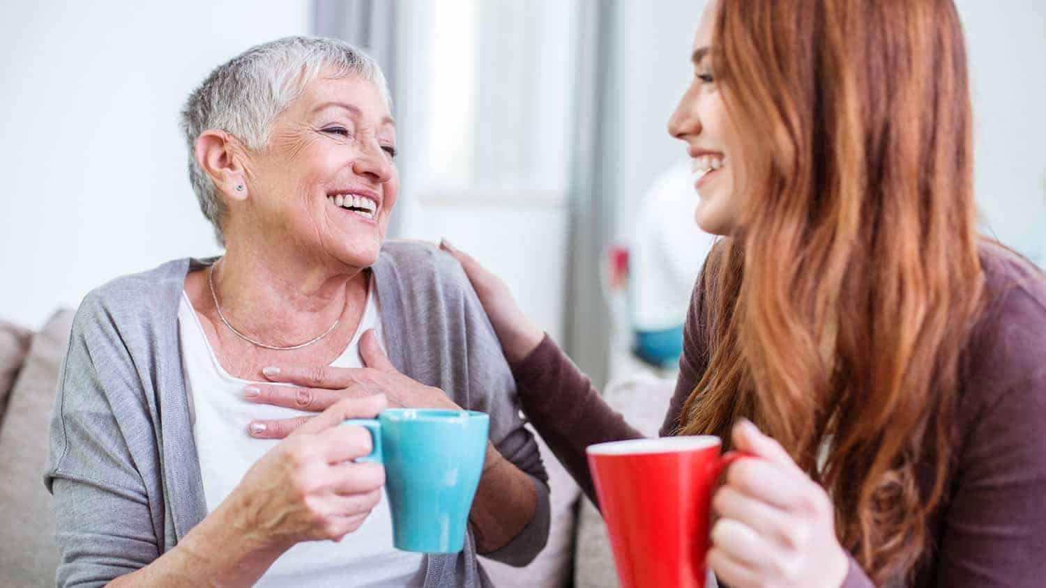 cross generational women sharing a conversation
